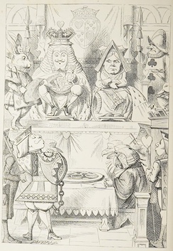 [Dodgson, Rev. Charles Lutwidge] Alice's Adventures in Wonderland. By Lewis Carroll. With forty-two illustrations by John Tenniel. First Published Edition. engraved frontis., half title; 20th cent. gilt ruled and pictori